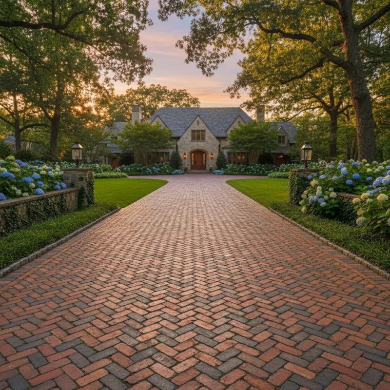 Brick And Stone Driveway Installation For High-Traffic Commercial Areas